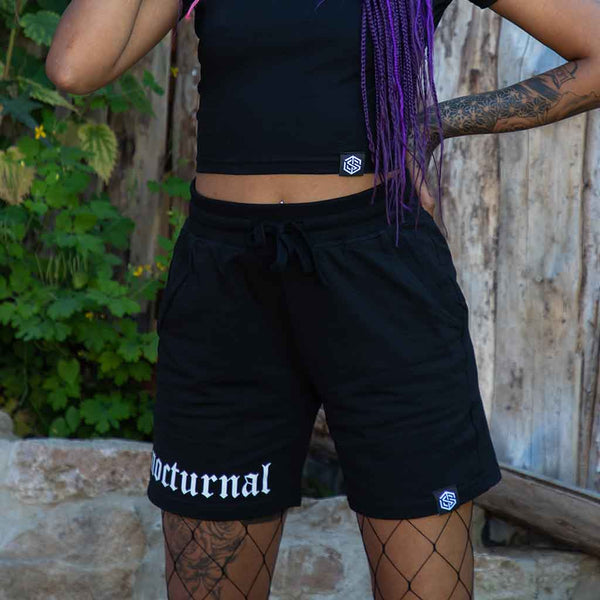 Nocturnal kurze Hose in schwarz für Festival und Club für Frauen